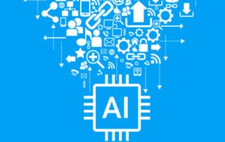 AI icons such as gears, neural networks, and data charts—symbolizing the integration of artificial intelligence into the appraisal process